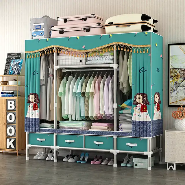 1.63M 25MM Steel Pipes Drawer-Style Wardrobe Portable Closet in Dressers & Wardrobes in Oakville / Halton Region - Image 2
