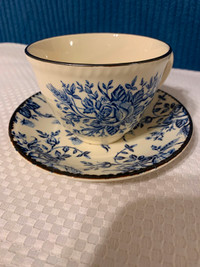 Vintage Wood and Sons - 3- Blue Rose tea cup & saucer $12.00 ea