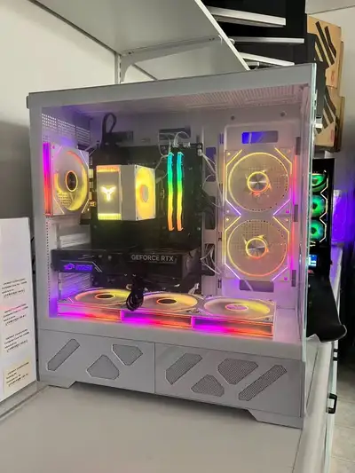 White case with lcd Ryzen 7 8700F Plus RTX 5060! DDR5 GAMING PC, View more