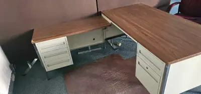 free office desk and cabinets , View more