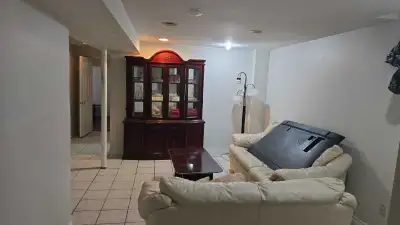 Spacious basement available for rent 2 rooms Utilities included 1 parking available Close to bus sto...