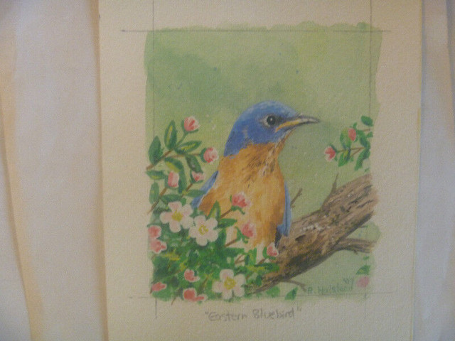 EASTERN BLUEBIRD Original Artwork - several to choose from in Arts & Collectibles in Winnipeg