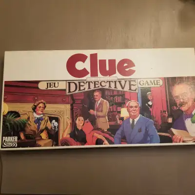 1986 Parker Brothers CLUE board game Detective game for 3 to 6 players ages 8 to adult