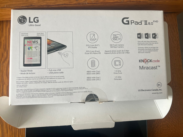LG GPad III 8" LTE+WIFI tablet 16G FHD-can meetup in Scarborough in iPads & Tablets in Markham / York Region - Image 3