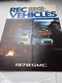 VIINTAGE 1978 GMC  RECREATIONAL VEHICLES SALES BROCHURE #M1702