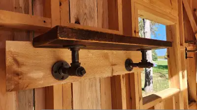 Steam Punk Rough Sawn Shelf, View more