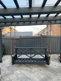 Custom pergola swings porch swings hanging benches daybeds 