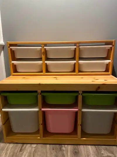 Retails at IKEA for $245 with tax Solid pine includes mounting brackets/ covers Includes: -wall moun...
