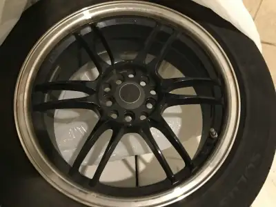 Tires used 1 season, in excellent shape, the car (Mitsubishi Lancer) was traded in with the winters...