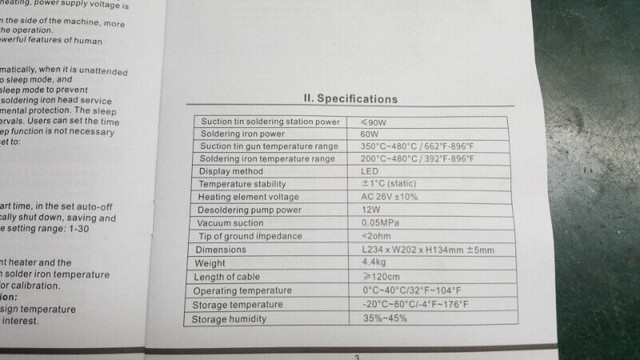 YIHUA 948 I Vacuum Suction Desoldering /soldering 2in1 Station in General Electronics in Mississauga / Peel Region - Image 3