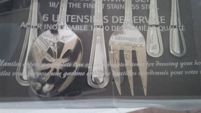 6 Piece Serving Set, 18/10 Finest Stainless Steel in Kitchen & Dining Wares in Stratford - Image 2
