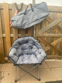 Padded Cushion Outdoor Folding Lounge Patio Club Chair