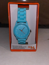 Silicone strap montre/Watch blue neuf 