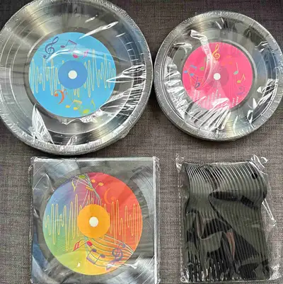 New LP Record Party Plates, View more