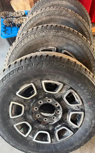 Bridgestone 16k KM on rims and tires. Being sold as I went to a larger tire. Removed from a 2025 For...