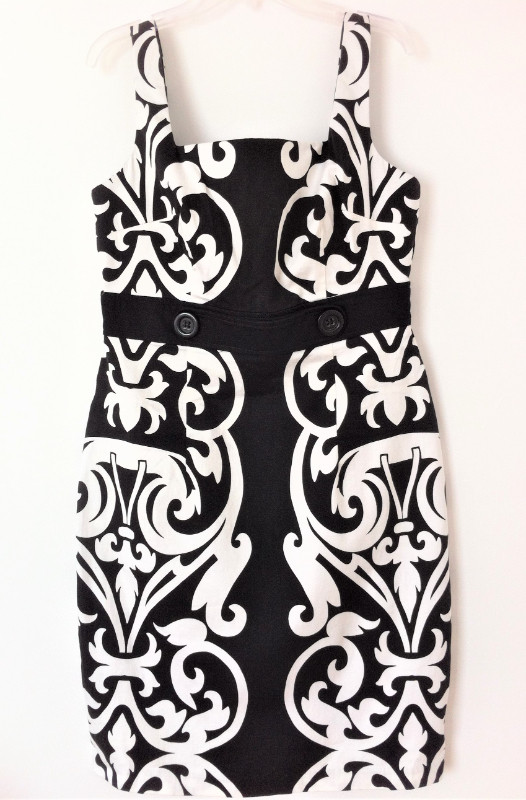 LONDON TIMES PETITES BLACK & WHITE PRINTED DRESS, 8PNEW dans Femmes - Robes et jupes  à Ville de Montréal