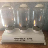 Vintage Double Kay Salted Nuts Display Case