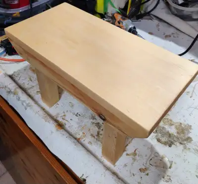 HOMEMADE /HANDMADE REAL PINE WOOD BENCH, View more