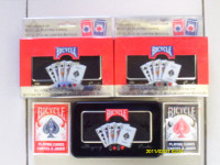 3pc Lot Limited Edition Bicycle Playing Card Collector Tin 2 Pak