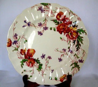 SUPERBE ASSIETTE FLORALE VINTAGE ROYAL DOULTON FLORAL PLATE