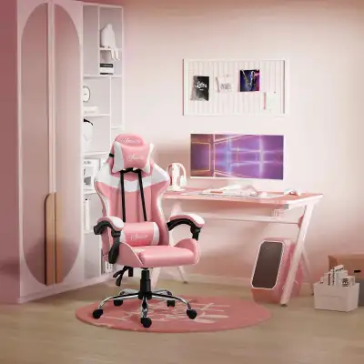 Racing Gaming Chair with Lumbar Support, Head Pillow, Swivel Hig, View more