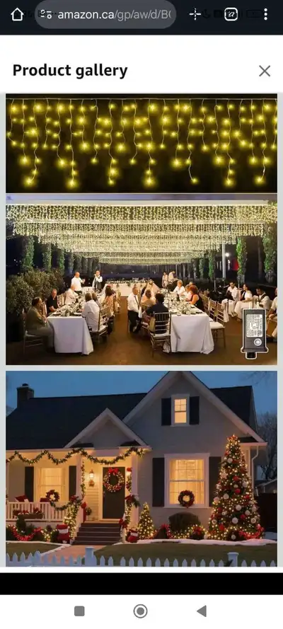 Outdoor Christmas Lights, 33FT 384 LED Icicle Lights for Outs, View more