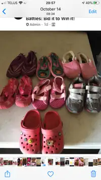Girls shoes size: 6, 7 & 8