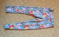 Carter's Blue Tropical Island Flower Hawaii Leggings approx. 6-7