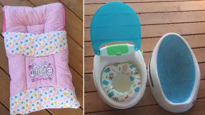 Bunting Bag, Training Potty, and Infant Bath Support, View more