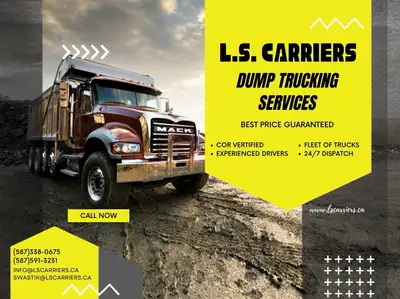 Dump Trucking Services Available at competitive price for hire. Please Call or text 5️⃣8️⃣7️⃣5️⃣9️⃣1...
