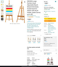 New Painters Easel Adjustable Beech Wood Artist Easel Stand