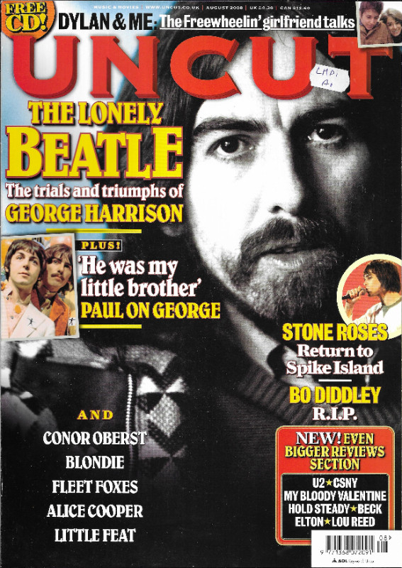 UNCUT Music Magazine August 2008 Issue - GEORGE HARRISON Blondie in Magazines in Ottawa