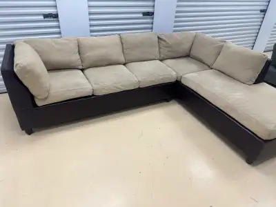leather L shaped sofa , View more