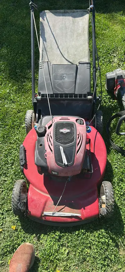 Toto lawnmower 190cc. Trimmer is straight gas. Mower hasn’t been started this year. Trimmer hasn’t b...