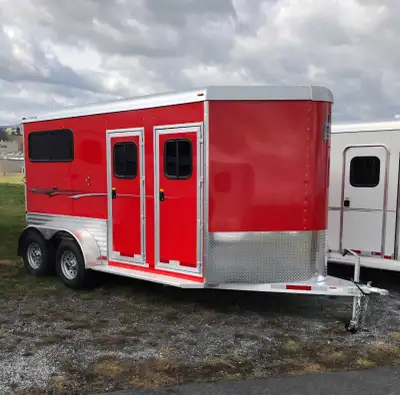 2020 Adam 2 Horse Bumper Pull Trailer w/Tack room, View more
