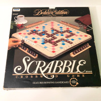 Vintage 1989 Scrabble Deluxe Edition Rotating Game Board Irwin