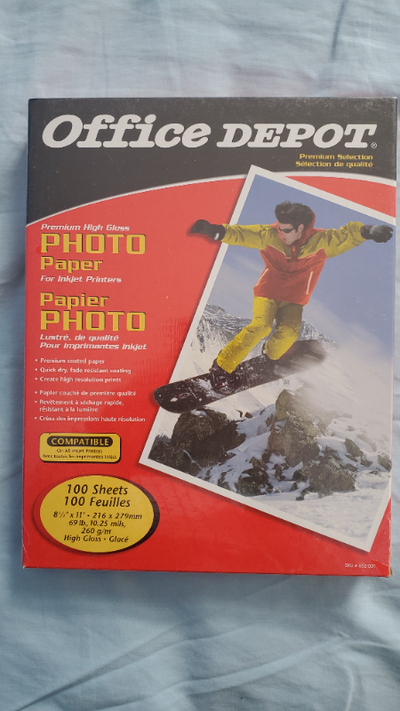 Premium photo paper for inkjet printer and other printables, View more