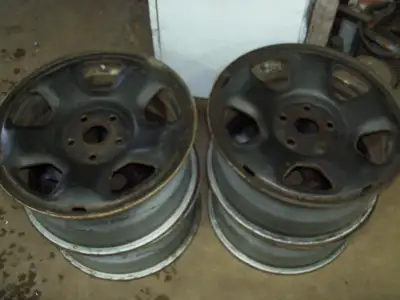 4 steel 17 inch rims for sale with tire sensors came off of a Acura mdx 5 x 120 bolt pattern asking...