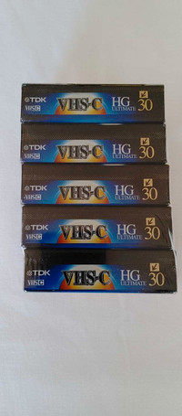 TDK 5 Pack VHS-C-30 Video Camera Cassettes