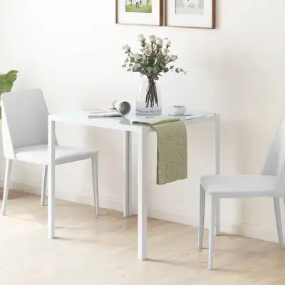Square Kitchen Table for 2-4 People, Dining Table with Glass Top, View more