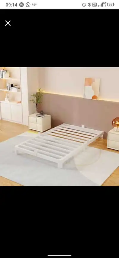 Full Size Metal Bed Frame – Heavy-Duty Steel, No Box Spring,, View more