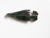 Obsidian Spear Point Spearhead ( volcanic glass )
