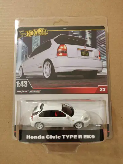 New Hot Wheels Premium Honda Civic Type R EK9 hatchback 1/43 diecast car with Real Riders $35 ea.
