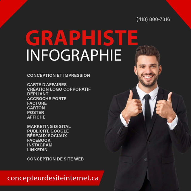 Concepteur de site web, 500$,Website Design, Site Web, Graphiste dans Autre  à Ville de Québec - Image 2