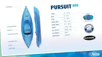 8 foot Pelican Pursuit 80x Sit-In Kayak with paddle
