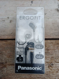 New Panasonic ErgoFit Wired Earbuds, 3.5mm Jack,