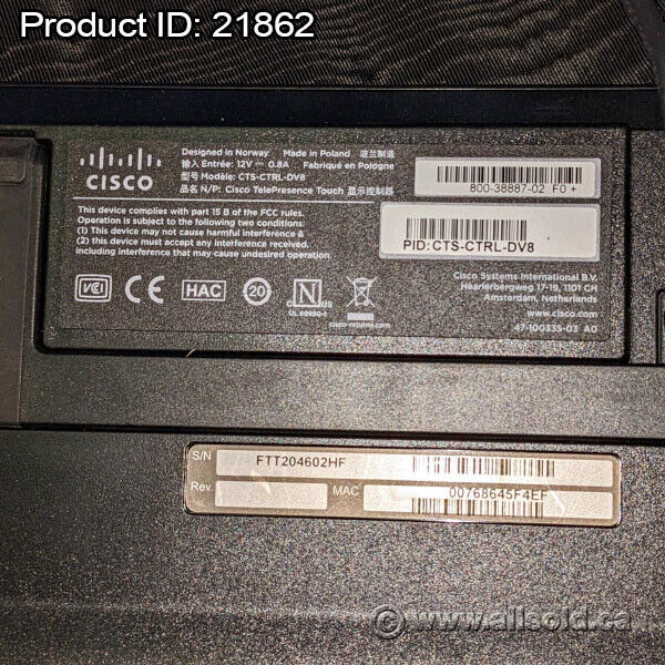 Cisco TelePresence 8 Touch Touchscreen Controller - CTRL-DVC8 in Other in Calgary - Image 2