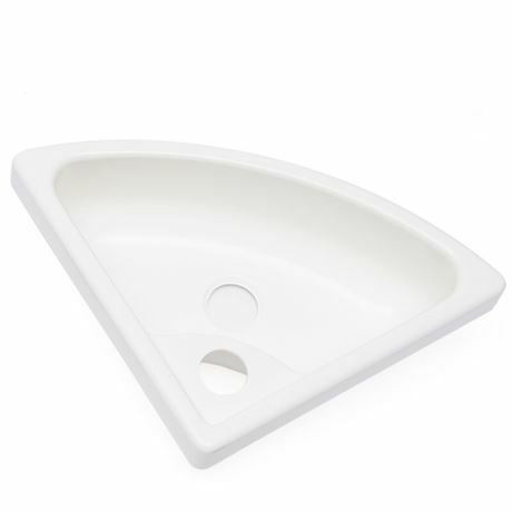 White Plastic Triangular Corner Bathroom Sink (11" x 11") - NEW in Bathwares in City of Toronto - Image 2