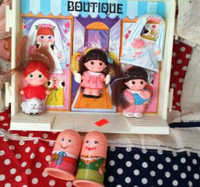 Vintage DOLLY POPS Boutique from Poptown Set 1979 Knickerbocker