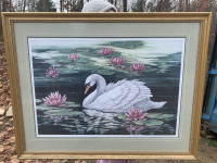 Swan “silent grace” print 116/150 by Christine Marshall